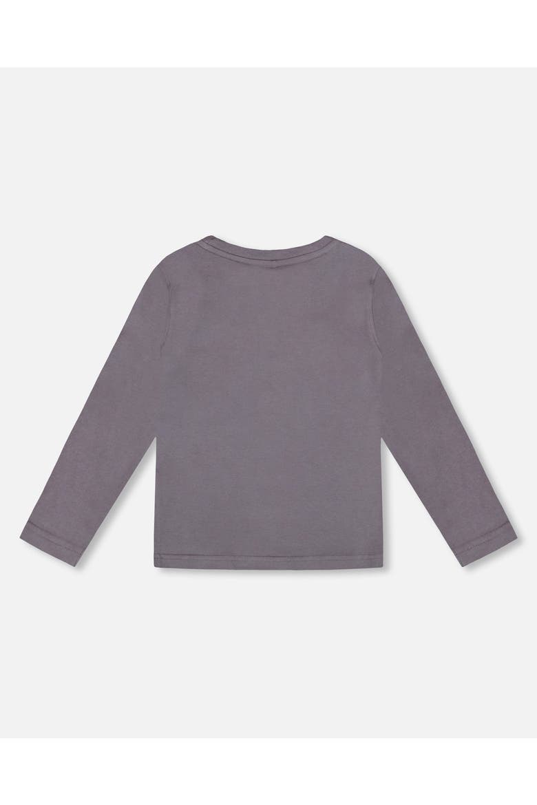 Long Sleeve Organic Cotton Jersey Tee, Alternate, color, Dark Gray