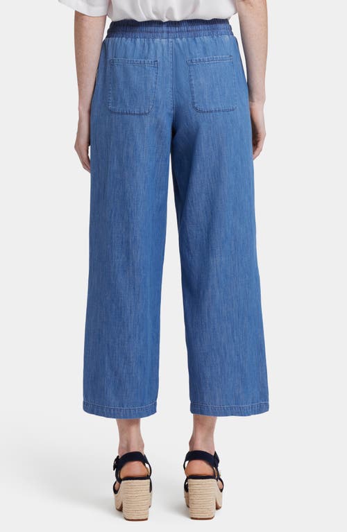 Nydj Jayne Cotton Pull-on Ankle Wide Leg Jeans In Everly