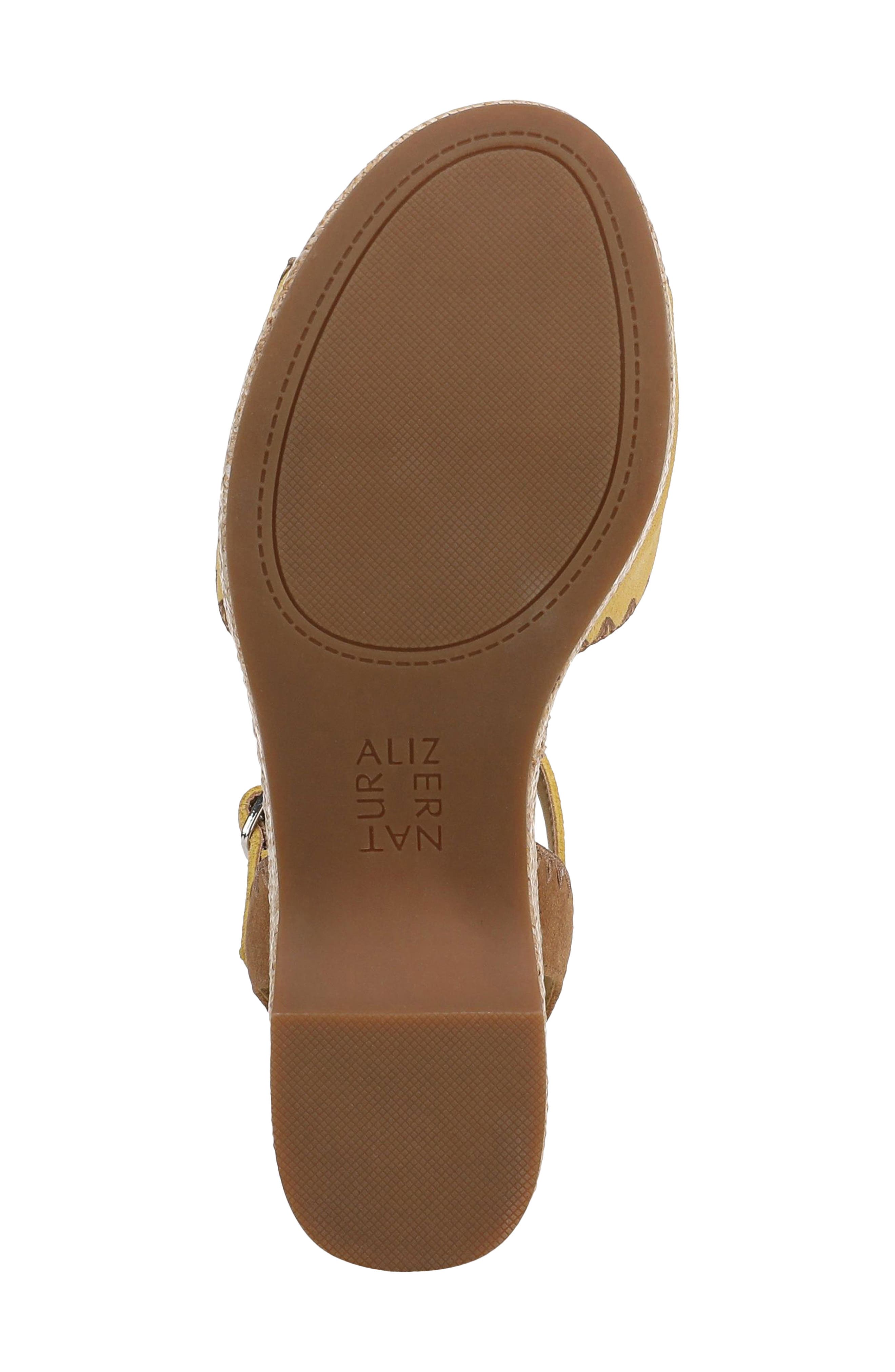 Della Platform Ankle Strap Sandal, Alternate, color, BEEHIVE YELLOW MULTI