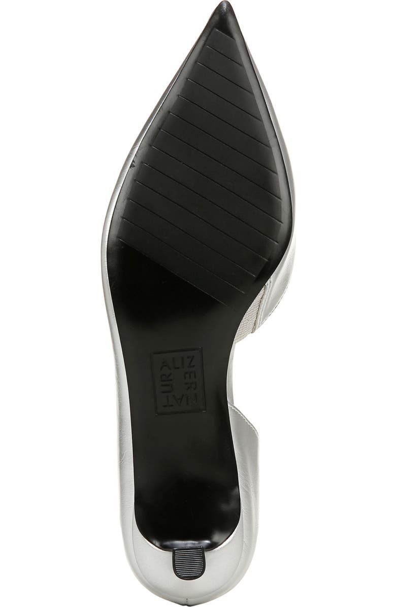 Naturalizer Gallent Half d'Orsay Pointed Toe Pump, Alternate, color, Silver