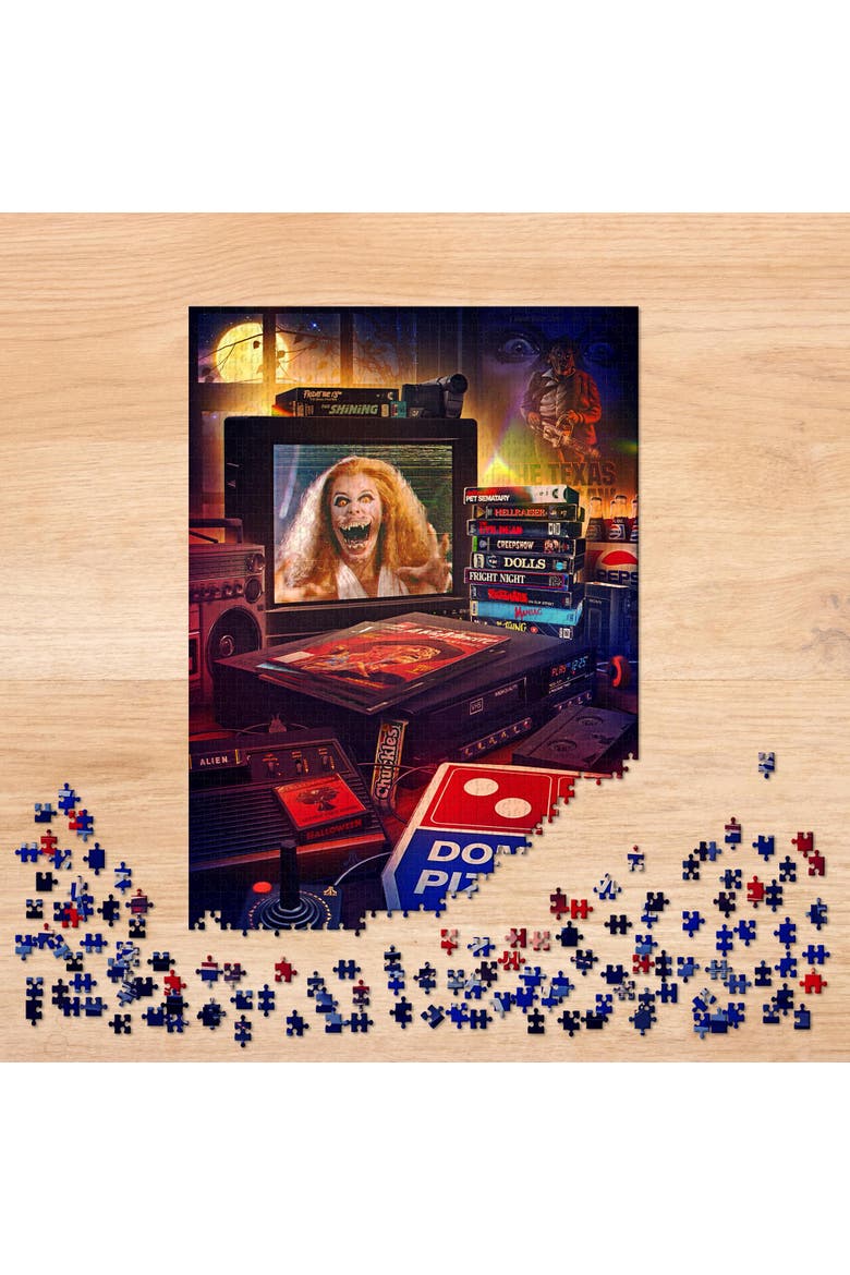 Halloween Pizza Party 1000-Piece Jigsaw Puzzle By Rachid Lotf | Toynk Exclusive, Main, color, Multi-Color