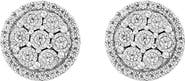 EFFY Sterling Silver Diamond Cluster Stud Earrings