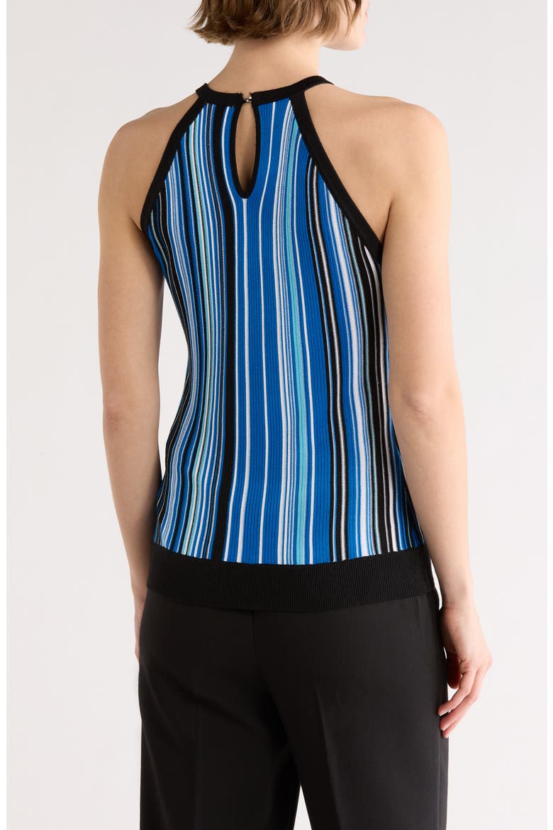 Stripe Halter Neck Sleeveless Top, Alternate, color, BLUE COMBO