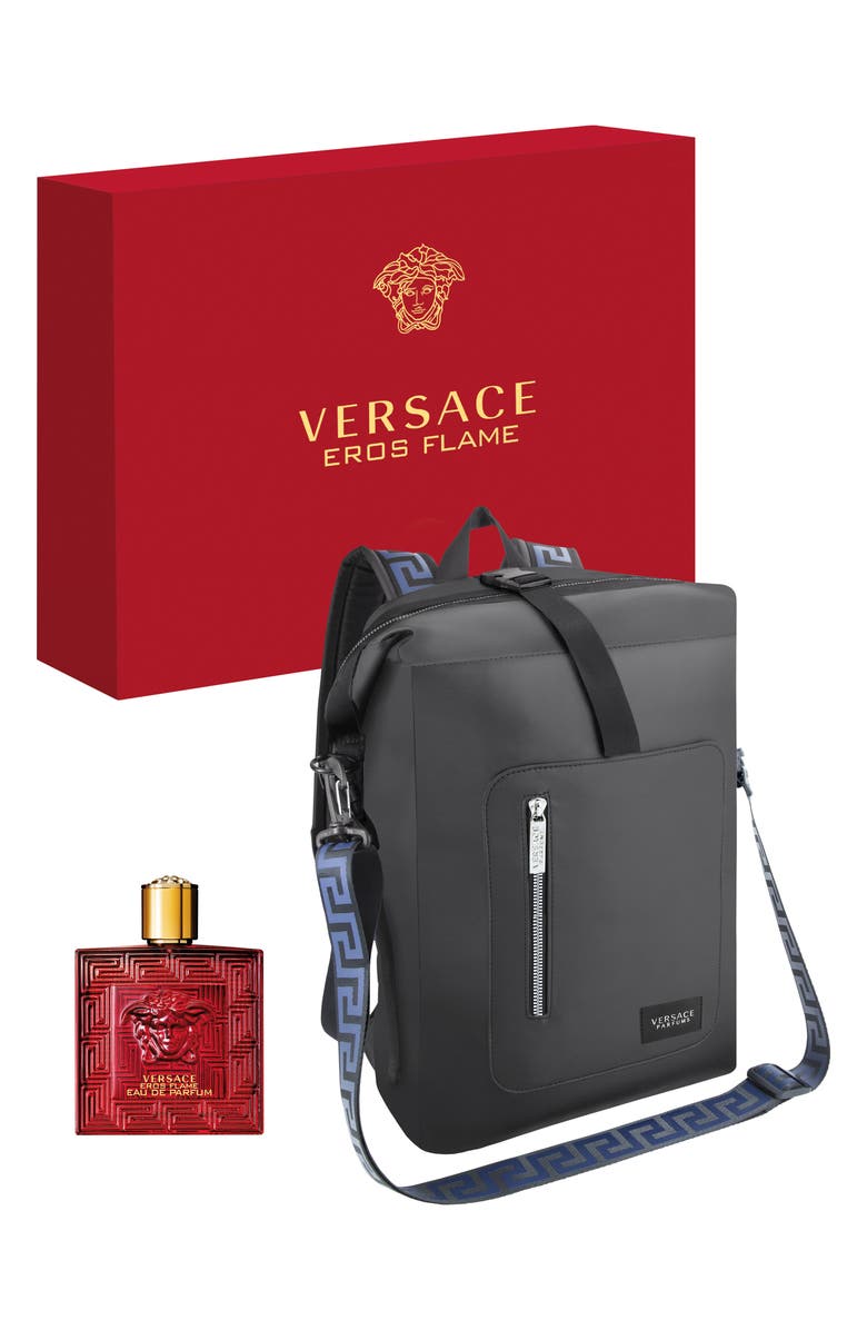 Versace Eros Flame Eau de Parfum & Backpack Set $157 Value, Main, color,