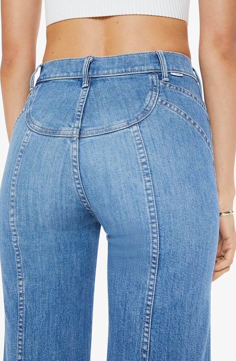 MOTHER The Sunny Hustler Roller Sneak Wide Leg Jeans, Alternate, color, 