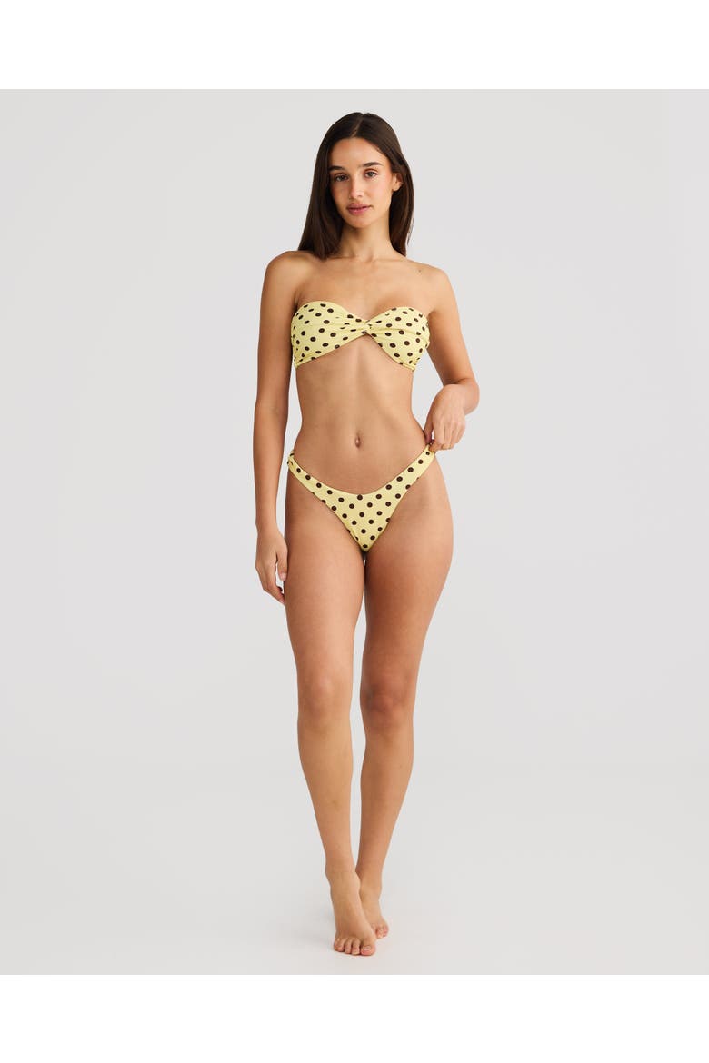 Positano Swim Top, Alternate, color, Yellow Polka