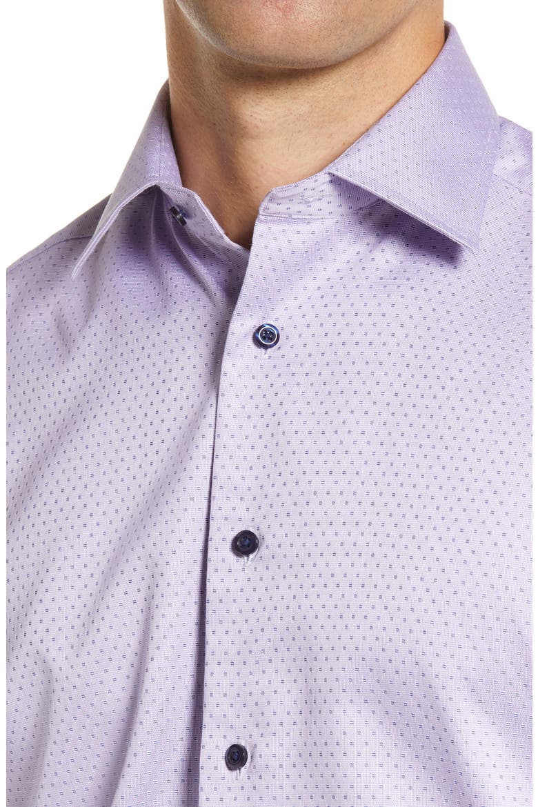Trim Fit Geometric Dress Shirt, Alternate, color, LILAC