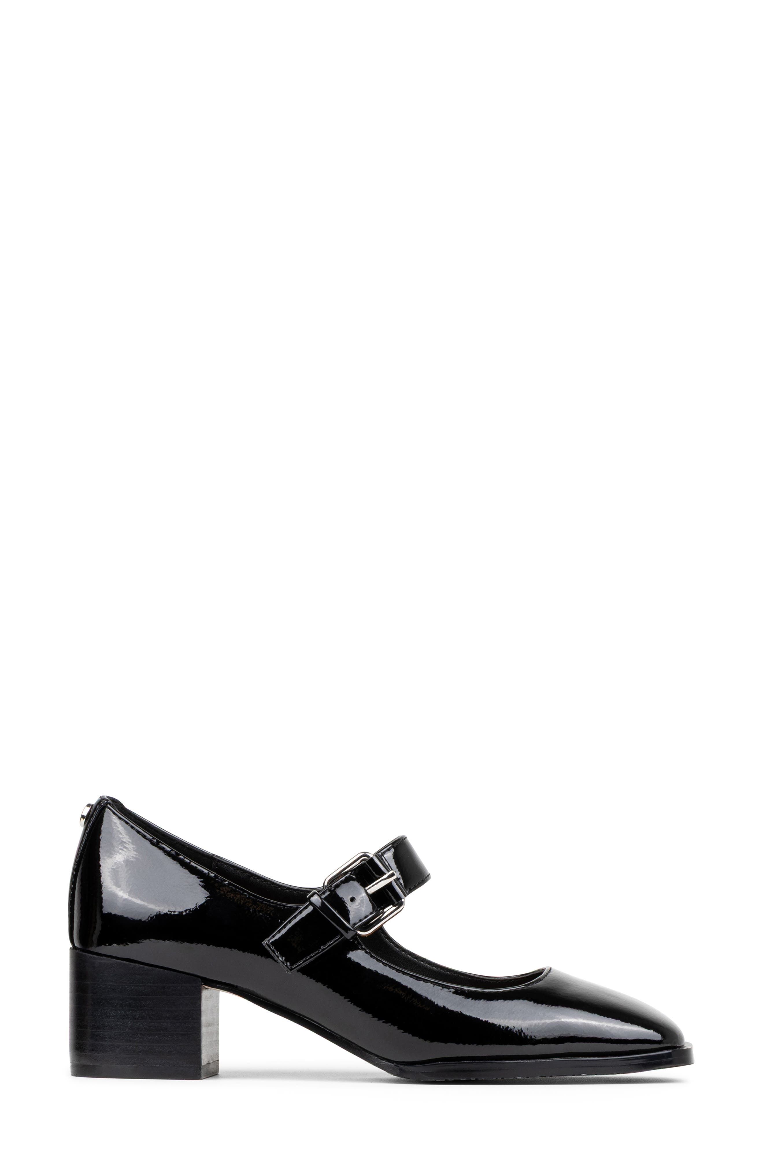 Kiyomi Faux Leather Mary Jane Pump, Alternate, color, BLACK