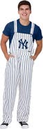 FOCO Men's FOCO White New York Yankees Pinstripe Bib Overalls