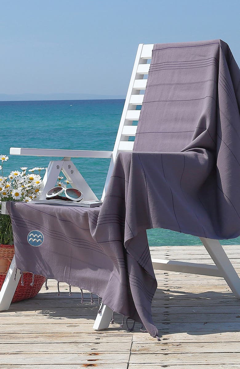 Linum Home Textiles Summer Fun Horoscope Pestemal Beach Towel, Alternate, color,