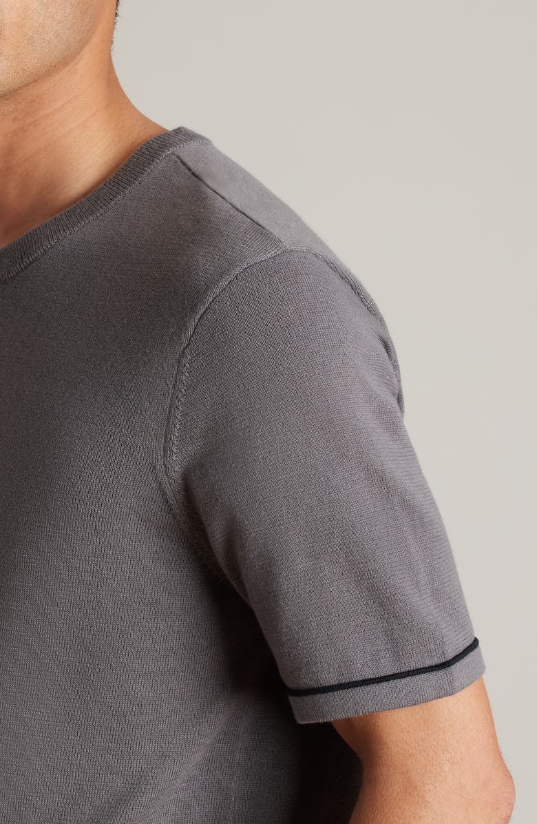 Rhone Compass Knit T-Shirt, Alternate, color, Smoke/ Black