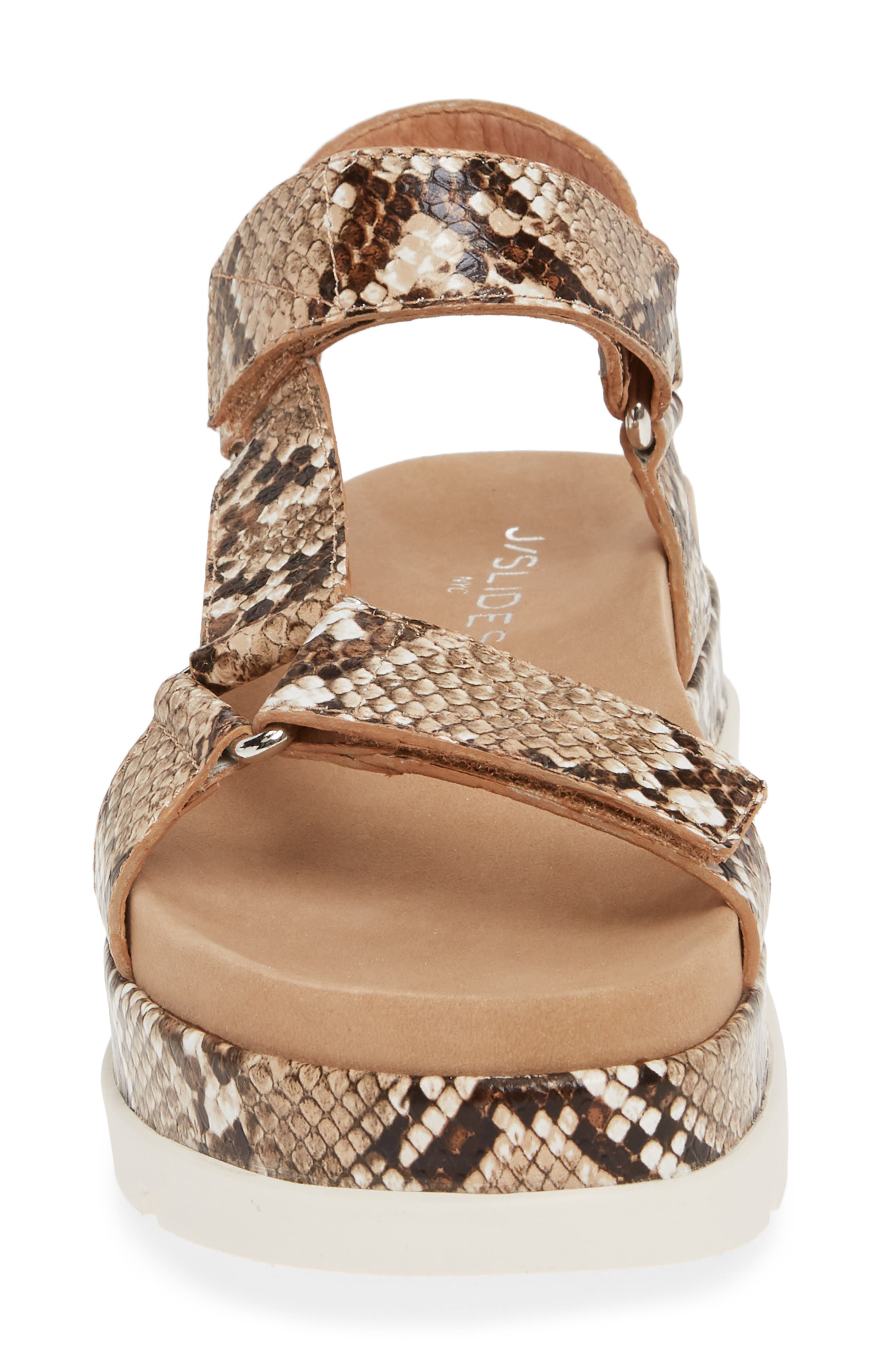 Blakely Platform Sandal, Alternate, color, NATURAL EMBOSSED LEATHER