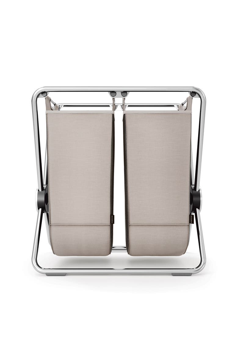 Double X-Frame Hamper, Heavy-Gauge Steel Frame, Alternate, color, Chrome