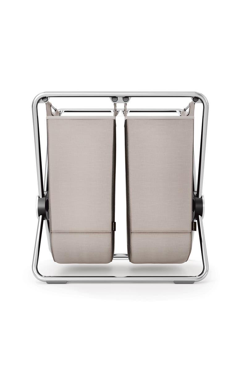 simplehuman double x-frame hamper, heavy-gauge steel frame, chrome, Alternate, color, Chrome