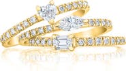 Mindi Mond Set of 3 Fancy Cut Diamond Stacking Rings