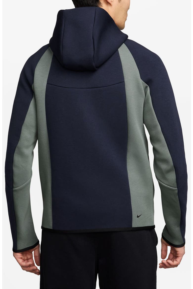 Tech Colorblock Full Zip Fleece Windrunner Jacket, Alternate, color, OBSIDIAN/ CLAY GREEN