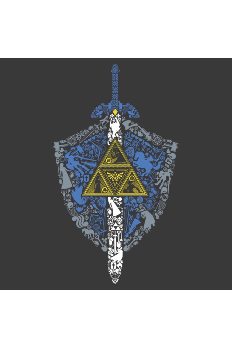 Boy's Nintendo Legend of Zelda Hidden Pattern  Graphic T-Shirt, Alternate, color, Charcoal Heather