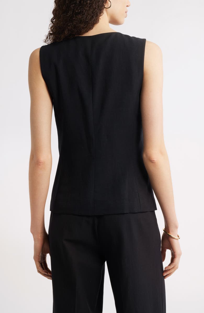 Nordstrom Cutaway Vest, Alternate, color, Black