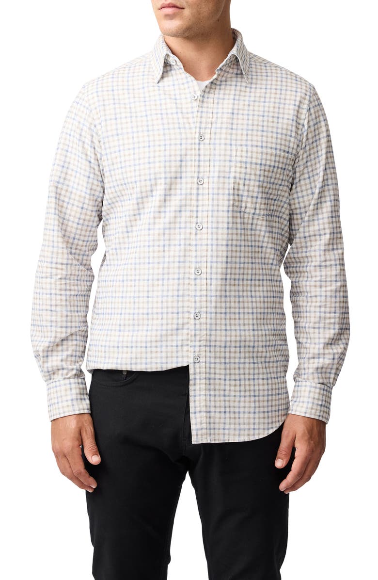 Rodd & Gunn Fox Street Long Sleeve Trim Fit Cotton Button-Up Shirt, Main, color, River