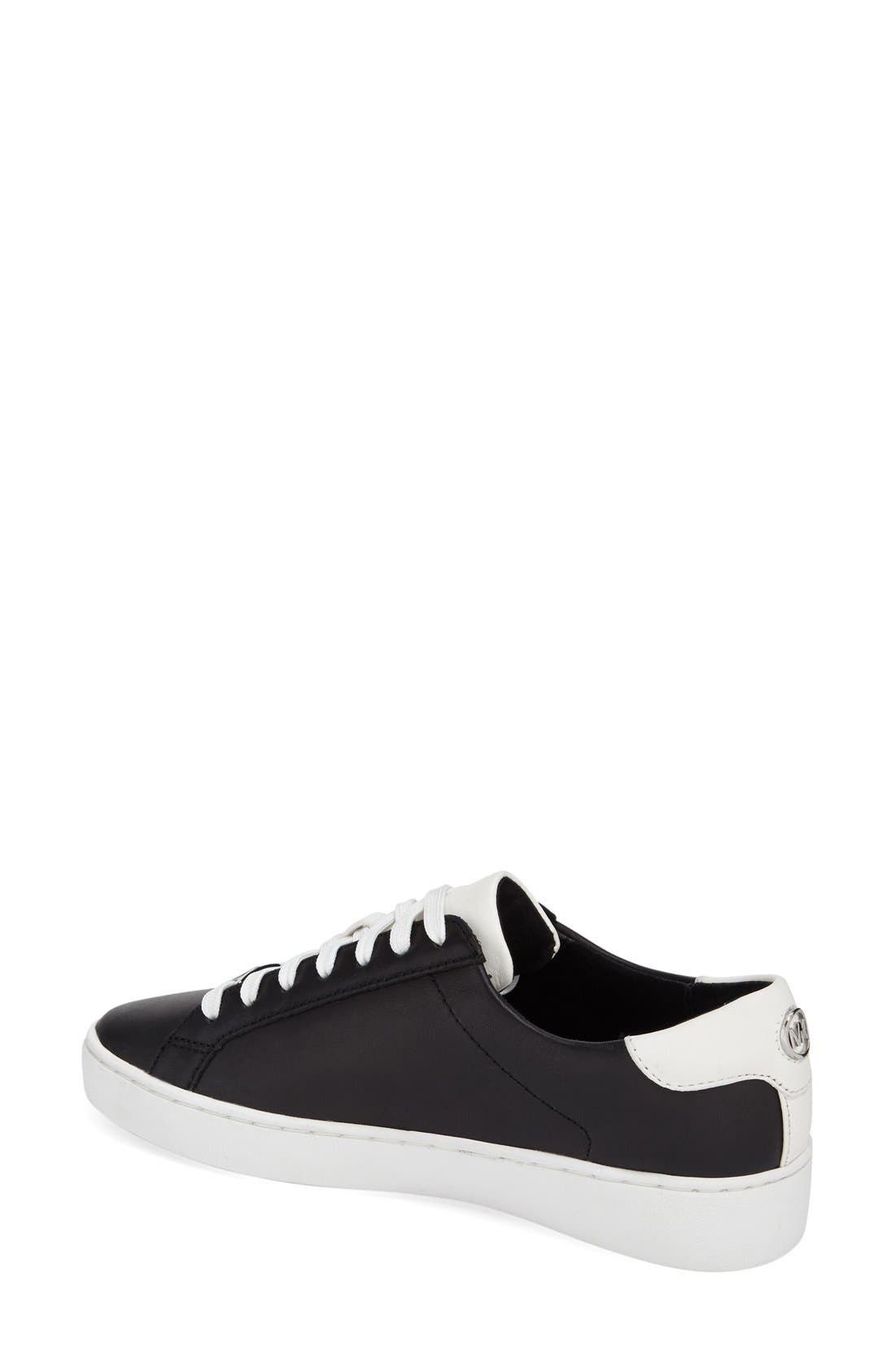 'The Jet Set 6 - Irving' Leather Sneaker, Alternate, color, BLACK/ OPTIC WHITE