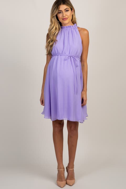 Chiffon High Neck Dress