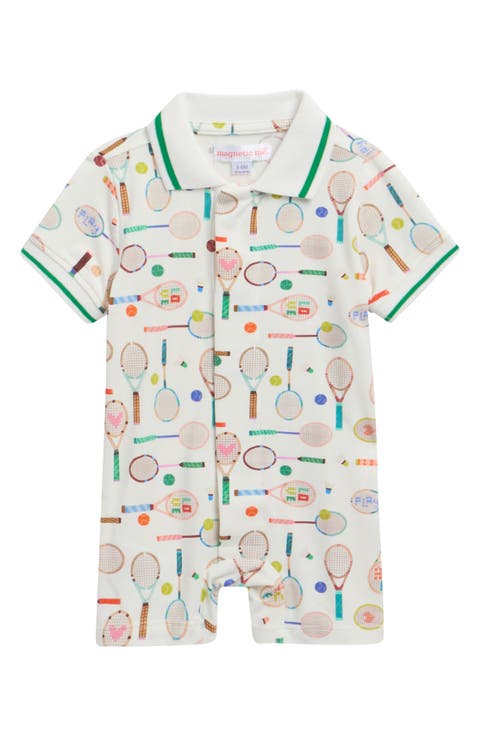 Love All Magnetic Polo Romper (Baby)