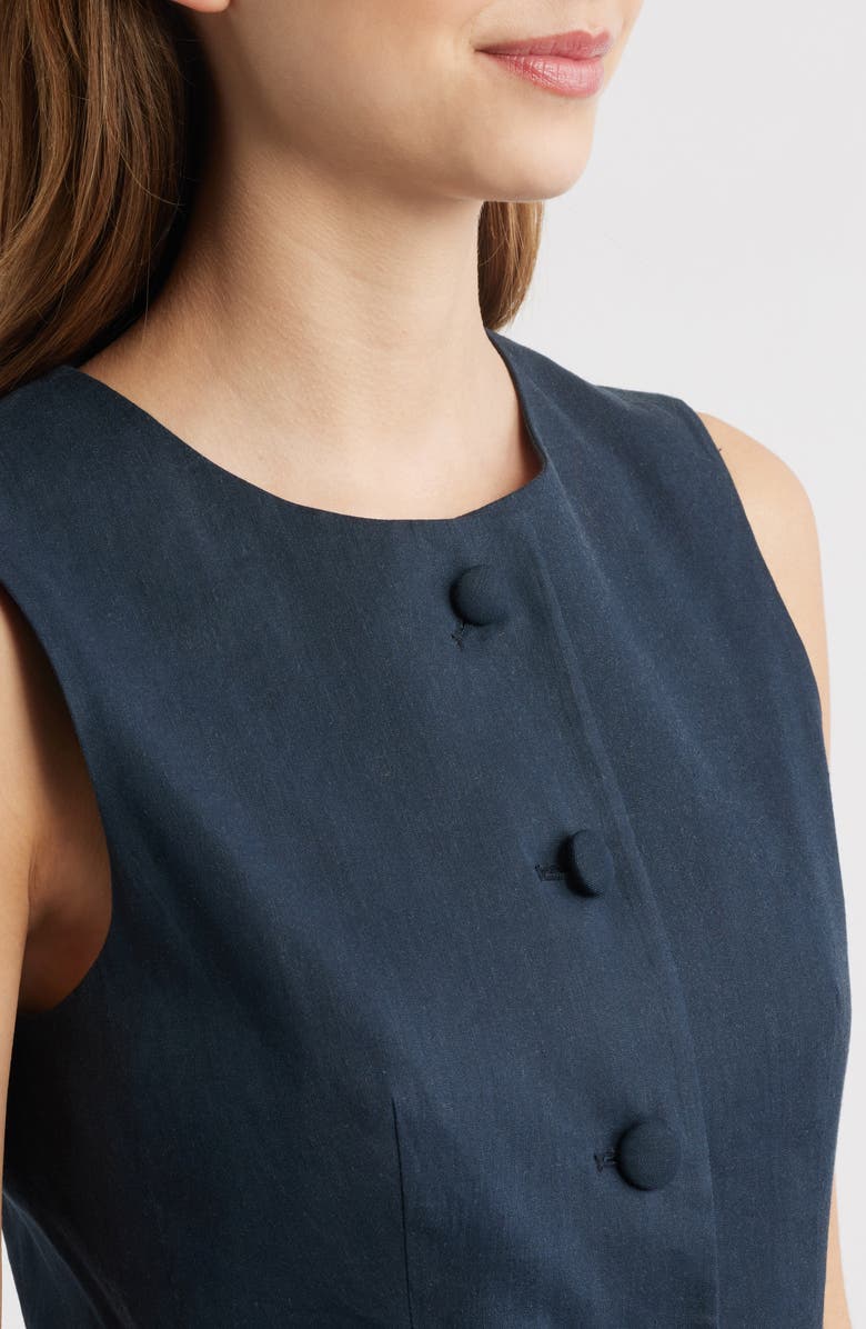 rag & bone Slade Linen Blend Vest, Alternate, color, Sal