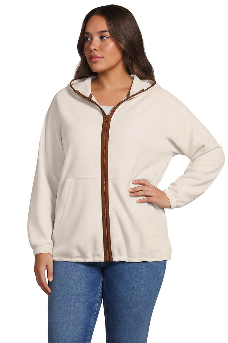 Plus Size Anyweather Raindefense Fleece Full Zip Jacket, Main, color, Ivory Latte