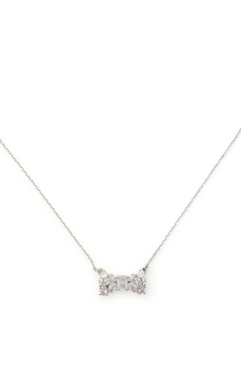 Kate Spade New York mini bow pendant necklace, Main, color,