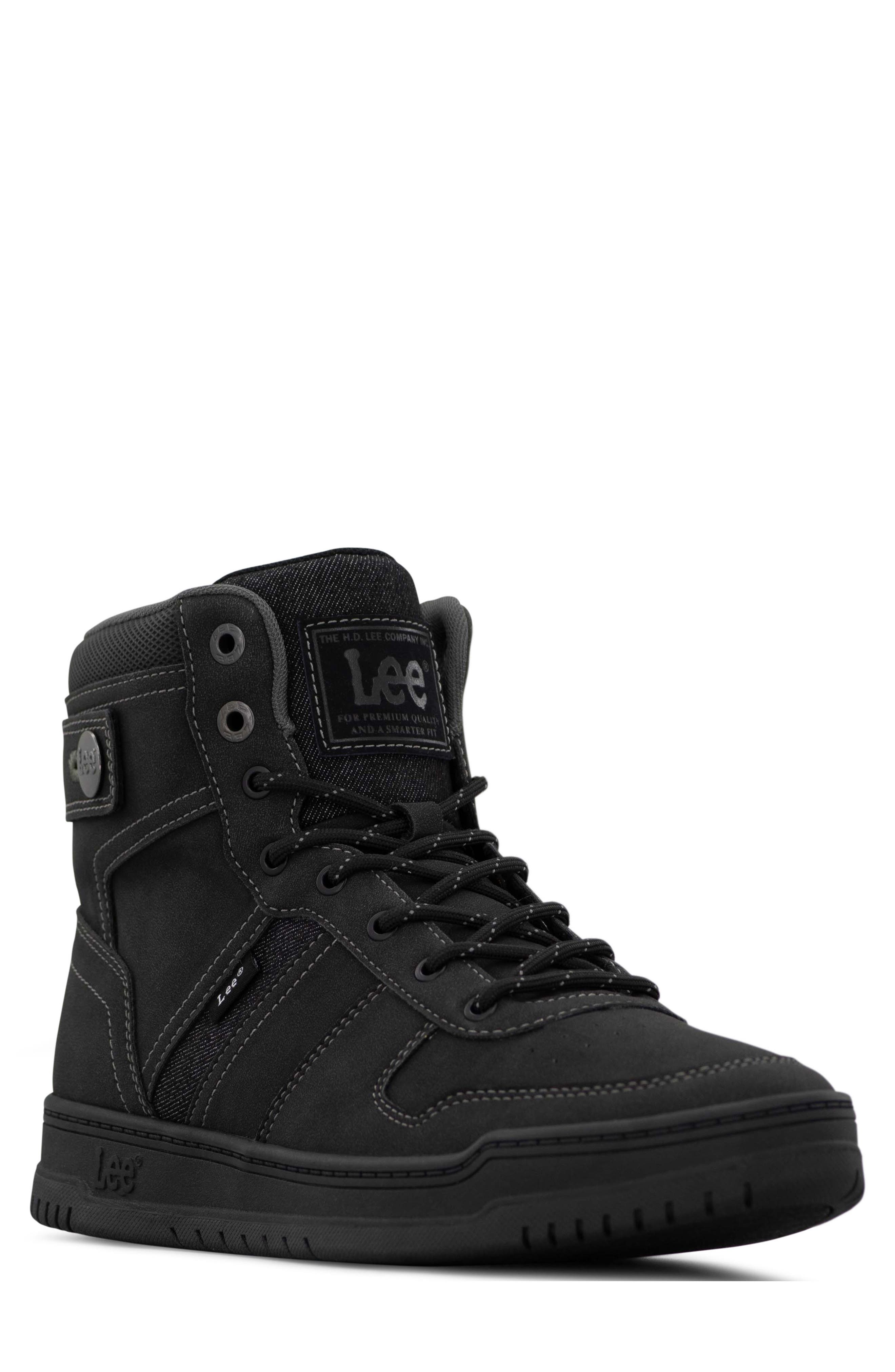 Lee Noah High Top Sneaker, Main, color, Black