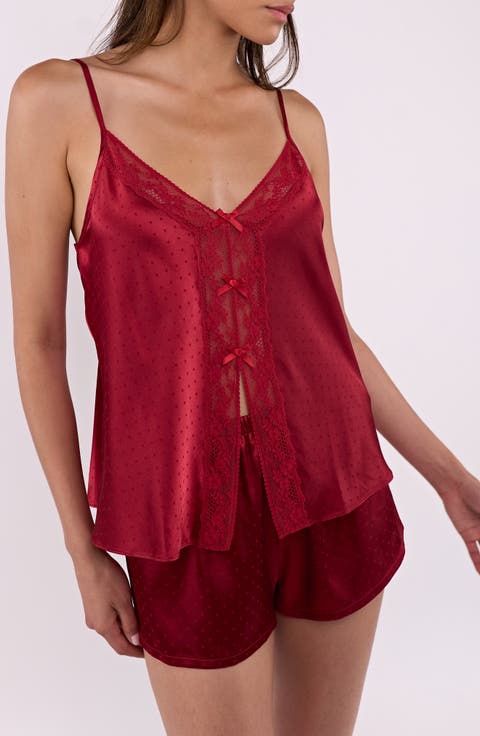 Tiana Swiss Dot Satin Short Pajamas