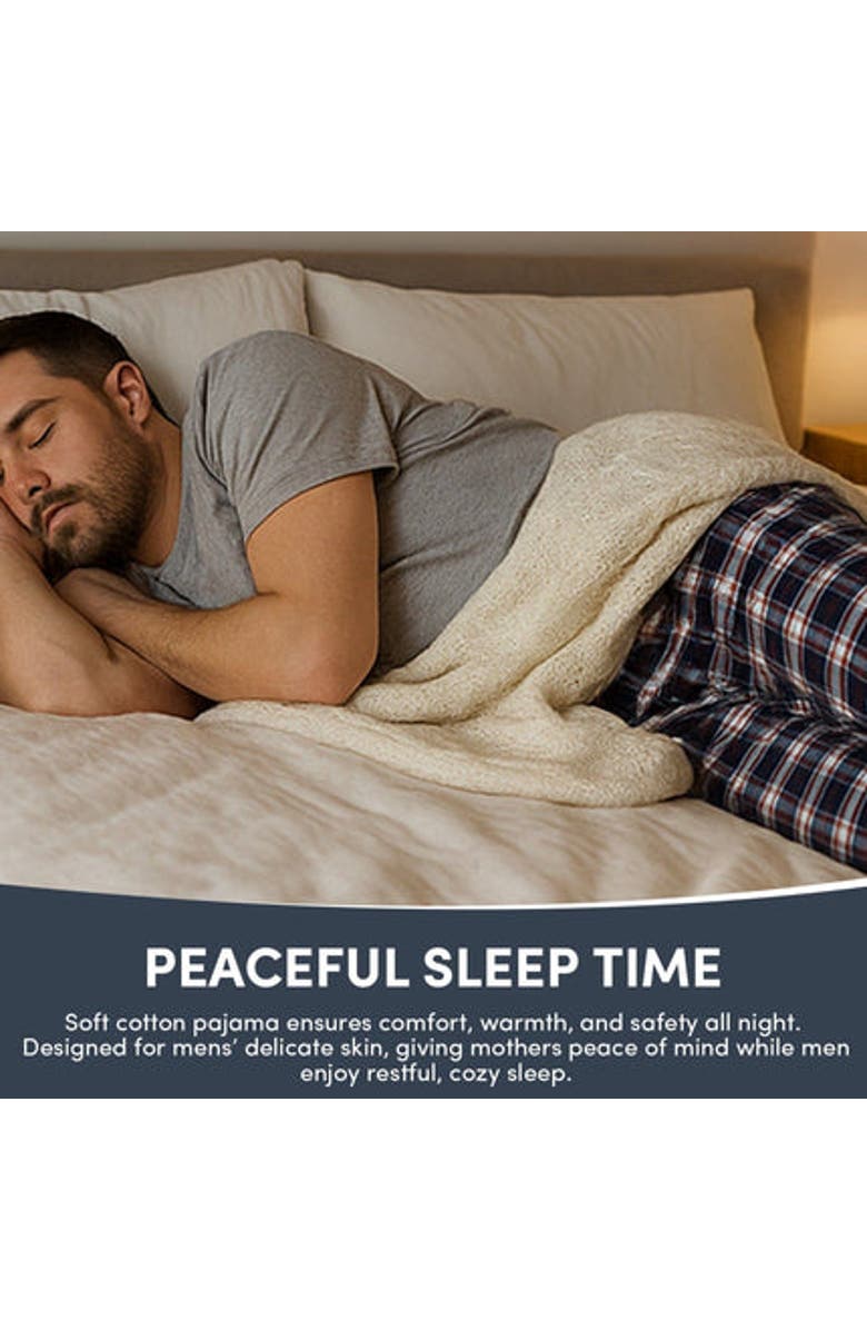 BenBen 3 Pack Mens Flannel Pajamas Pants Ultra Soft, Alternate, color, Black