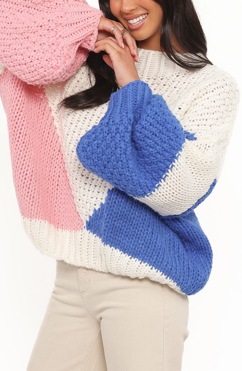 Petal & Pup Koda Colorblock Oversize Sweater, Alternate, color, 