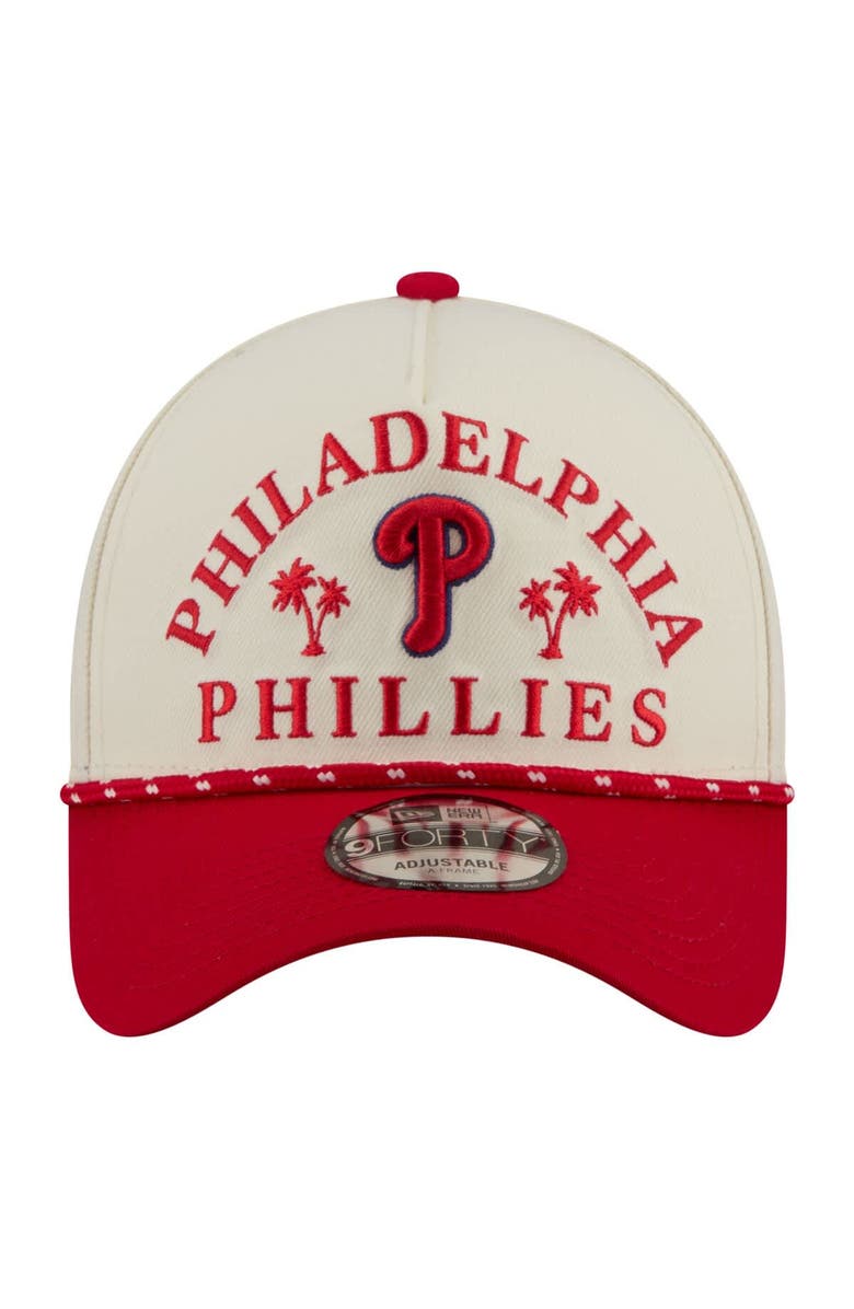 New Era Men's New Era  Cream Philadelphia Phillies 2026 Spring Training Fan Pack Rope A-Frame 9FORTY Adjustable Hat, Alternate, color, 
