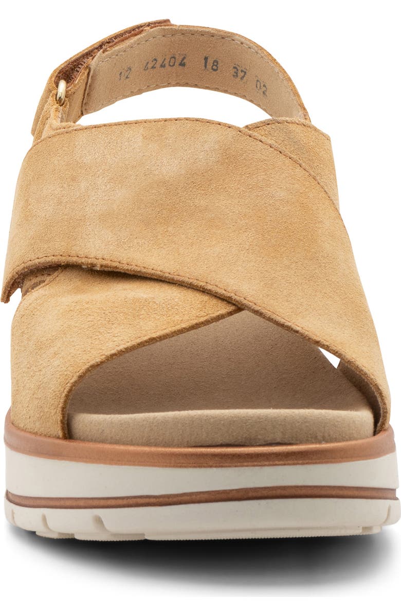 ara Santiago Slingback Platform Wedge Sandal, Alternate, color, Caramel