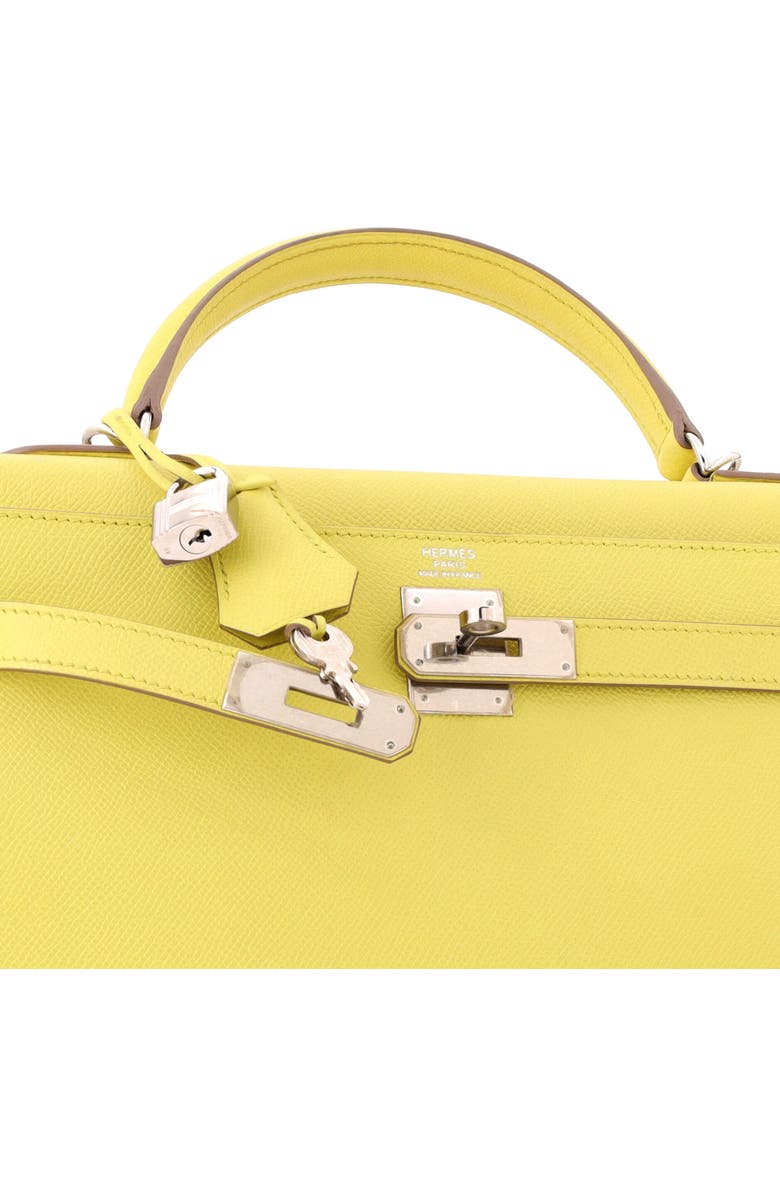 Pre-Owned Hermes Kelly Handbag Yellow Epsom with Palladium Hardware 32, Alternate, color, Soufre