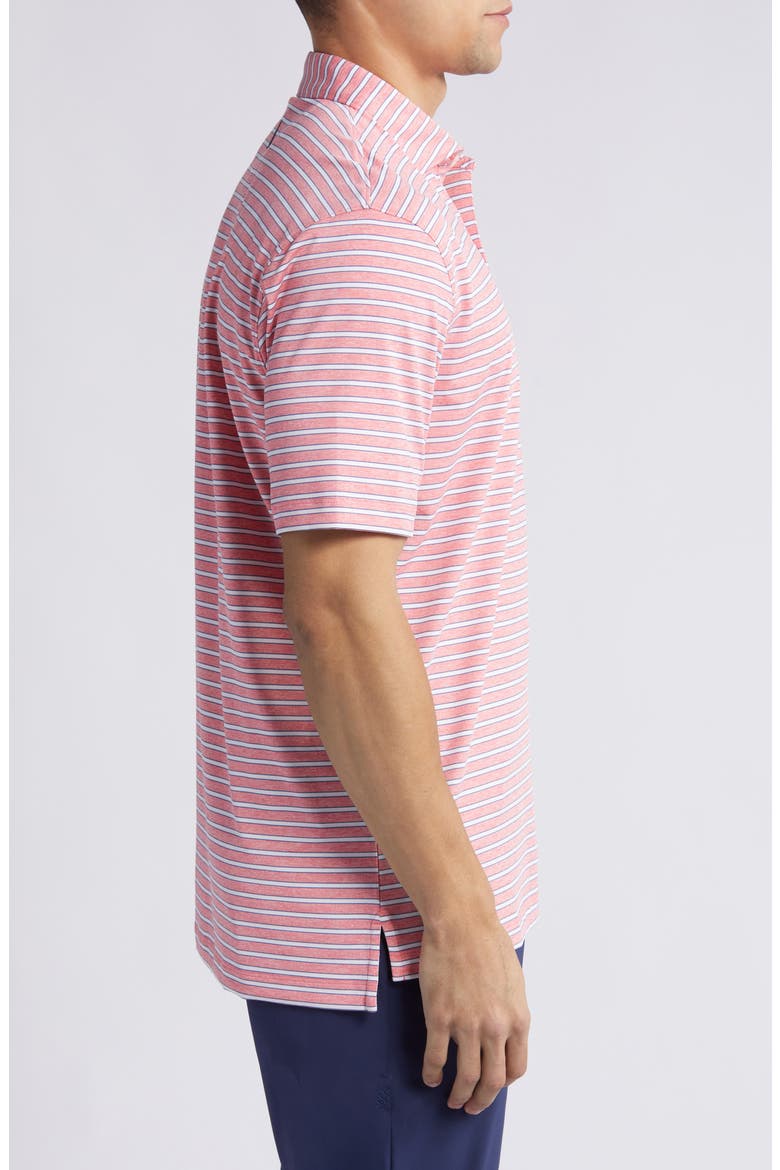 Thorton Stripe Performance Golf Polo, Alternate, color, SUN KISSED