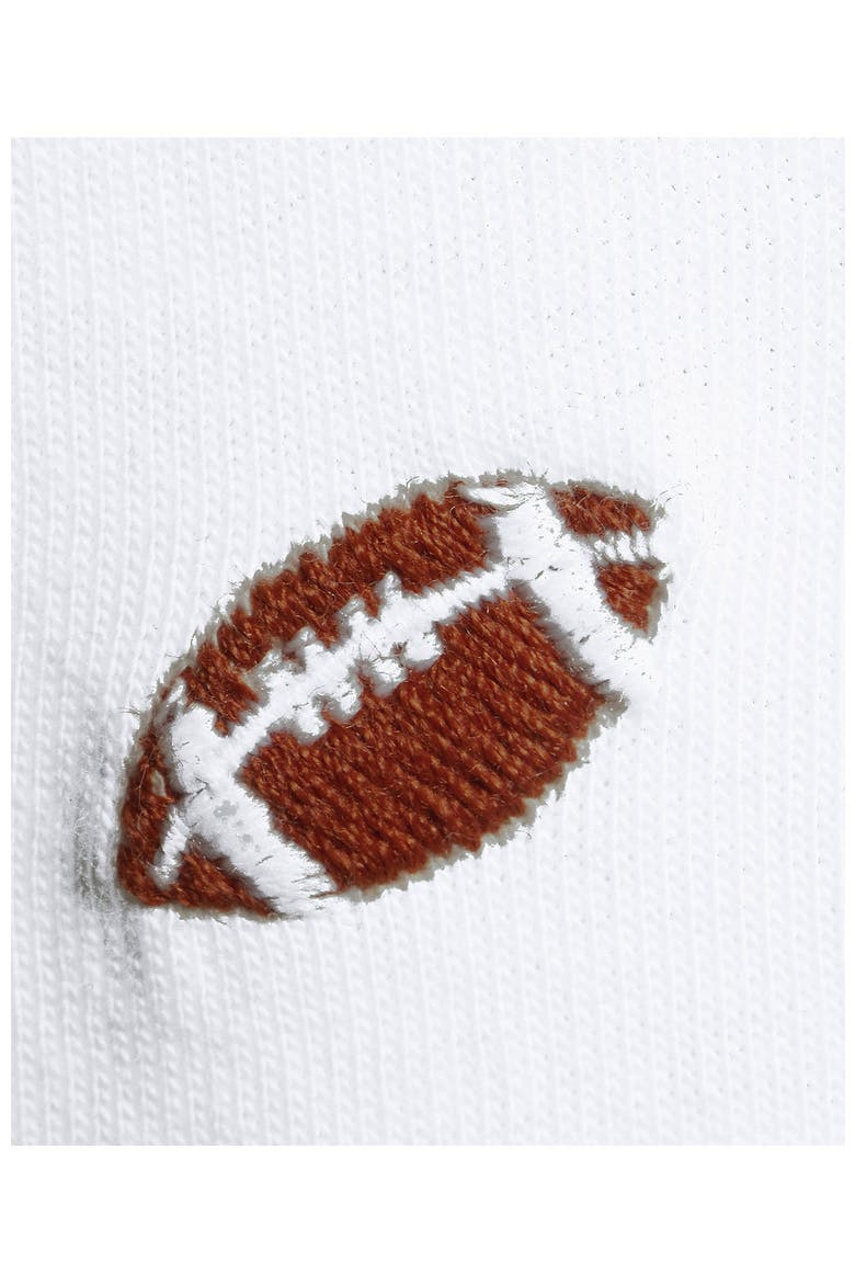 Supima Cotton Crew Neck T-Shirt, Alternate, color, Football Embroidery/White