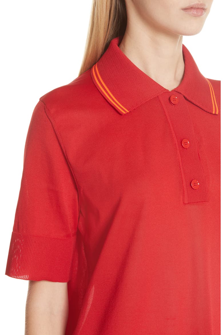 Polo Dress, Alternate, color, RED