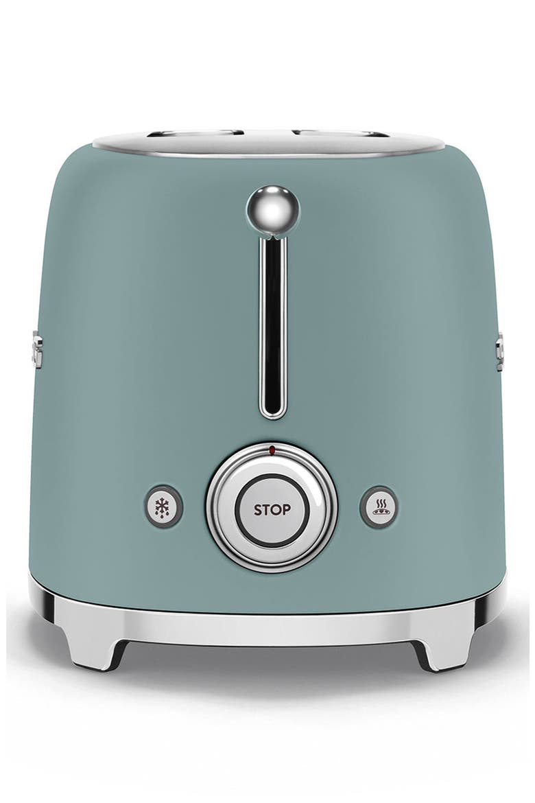 50s Retro Style Two-Slice Toaster, Alternate, color, MATTE JADE