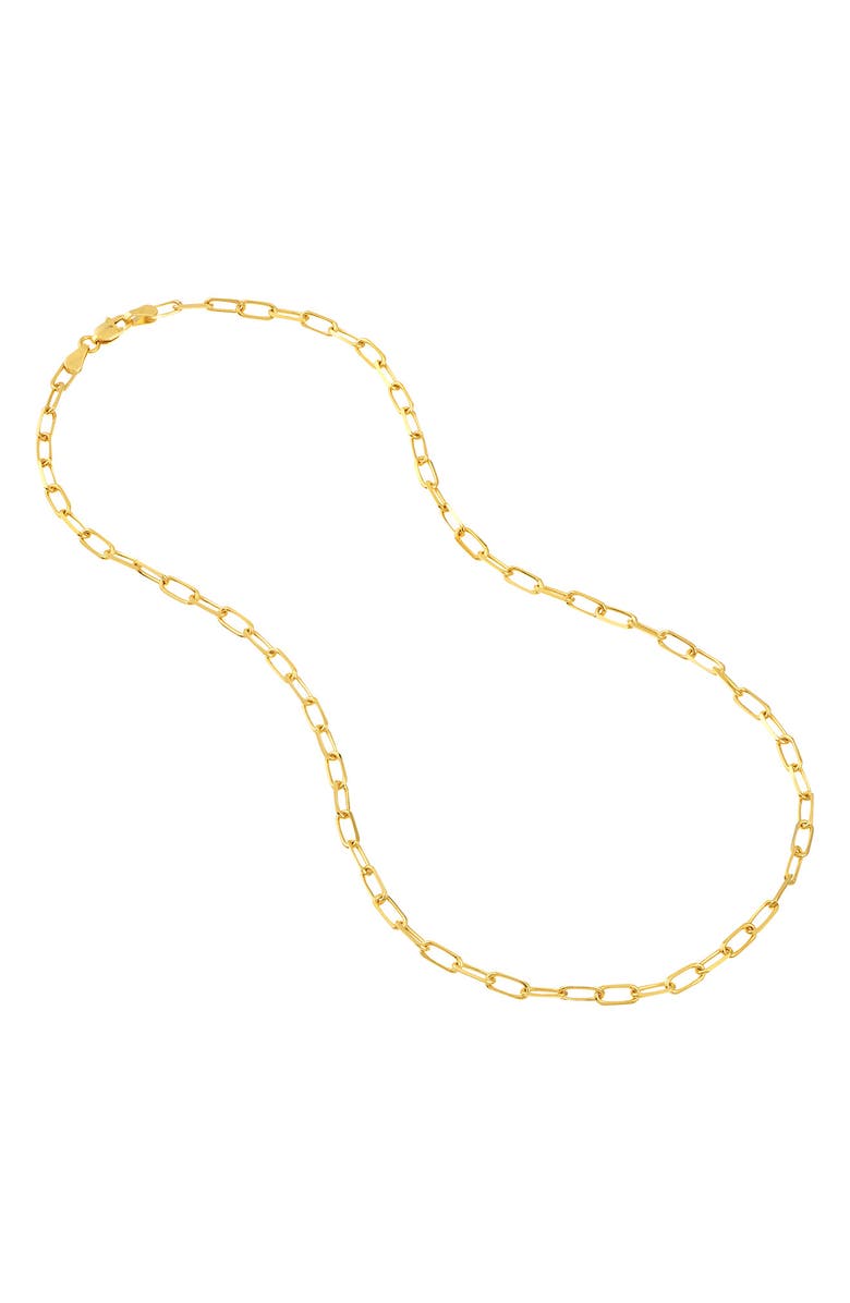 HAWLEY ST Diamond Cut Paper Clip Chain Necklace, Alternate, color, 