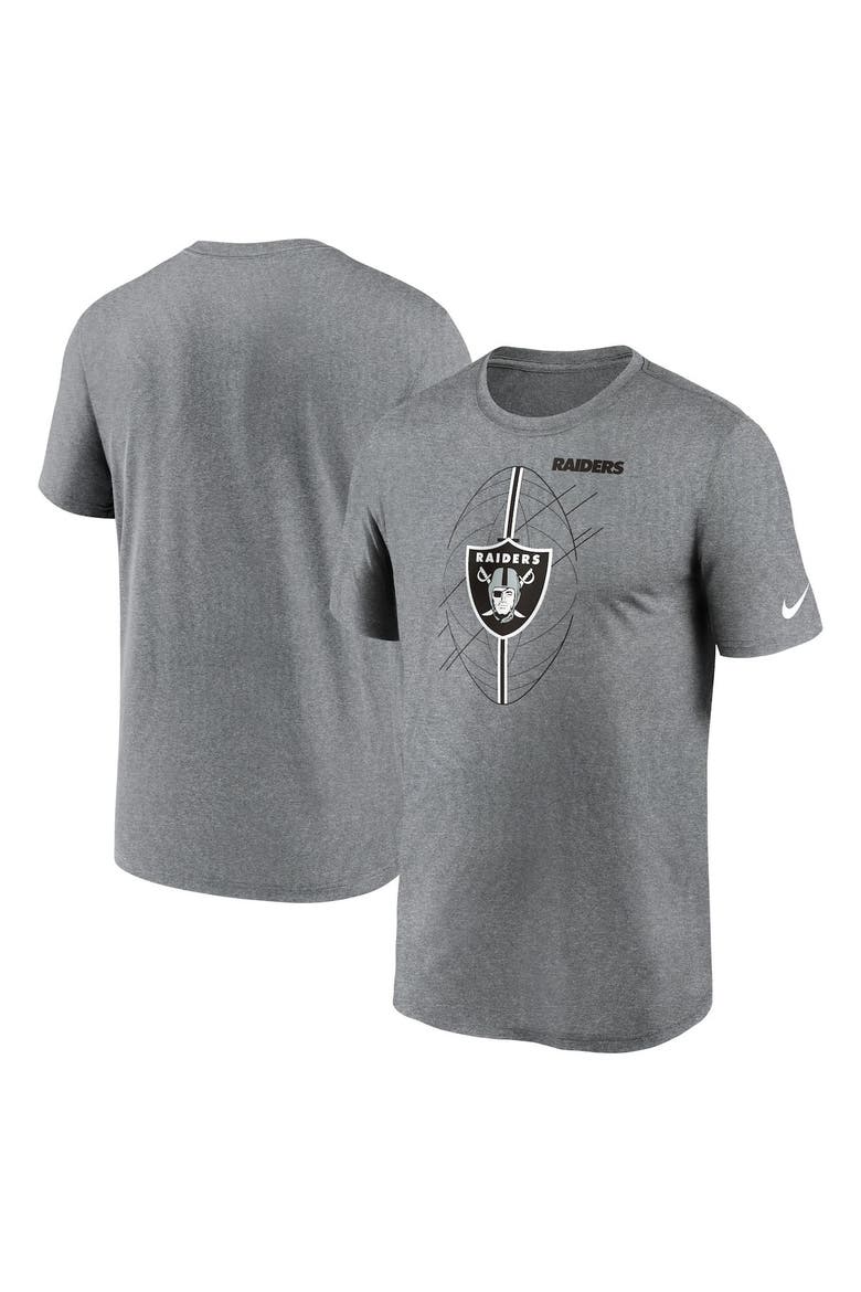 Men's Nike  Heather Charcoal Las Vegas Raiders Legend Icon Performance T-Shirt, Main, color, Heather Charcoal
