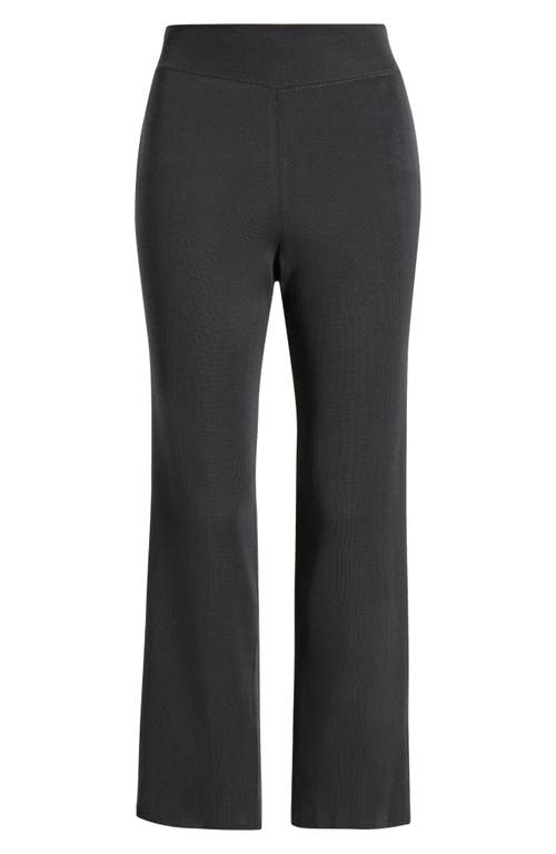 Ming Wang Pull-on Straight Leg Ankle Pants In Black