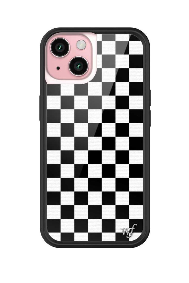 Checkers | Black iPhone Case, Main, color, Black