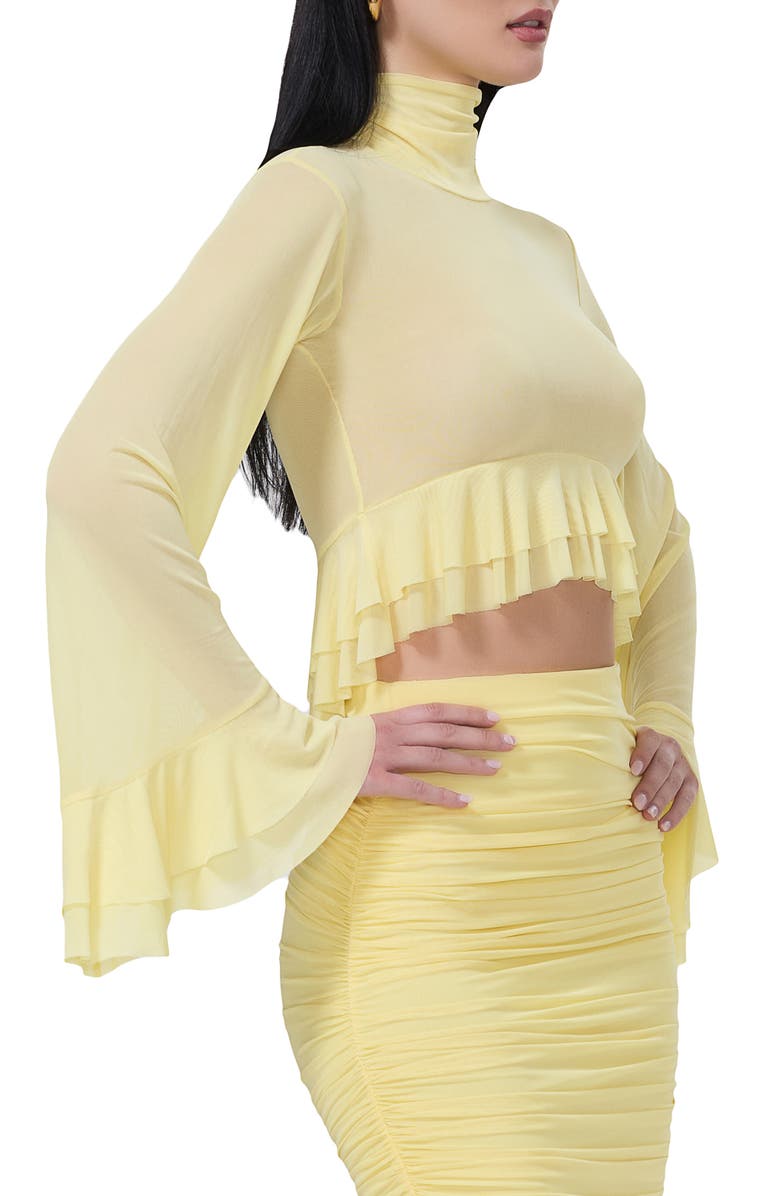 AFRM Pru Mesh High-Low Crop Top, Alternate, color, Buttercup