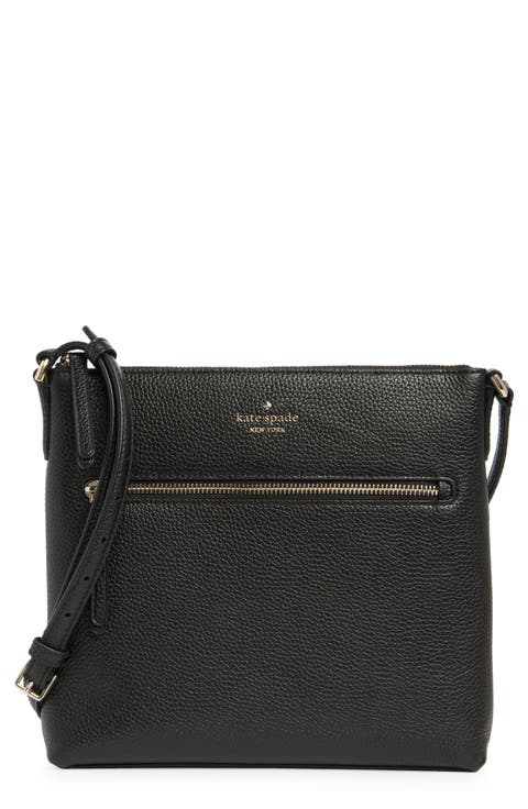 jackson top zip leather crossbody bag
