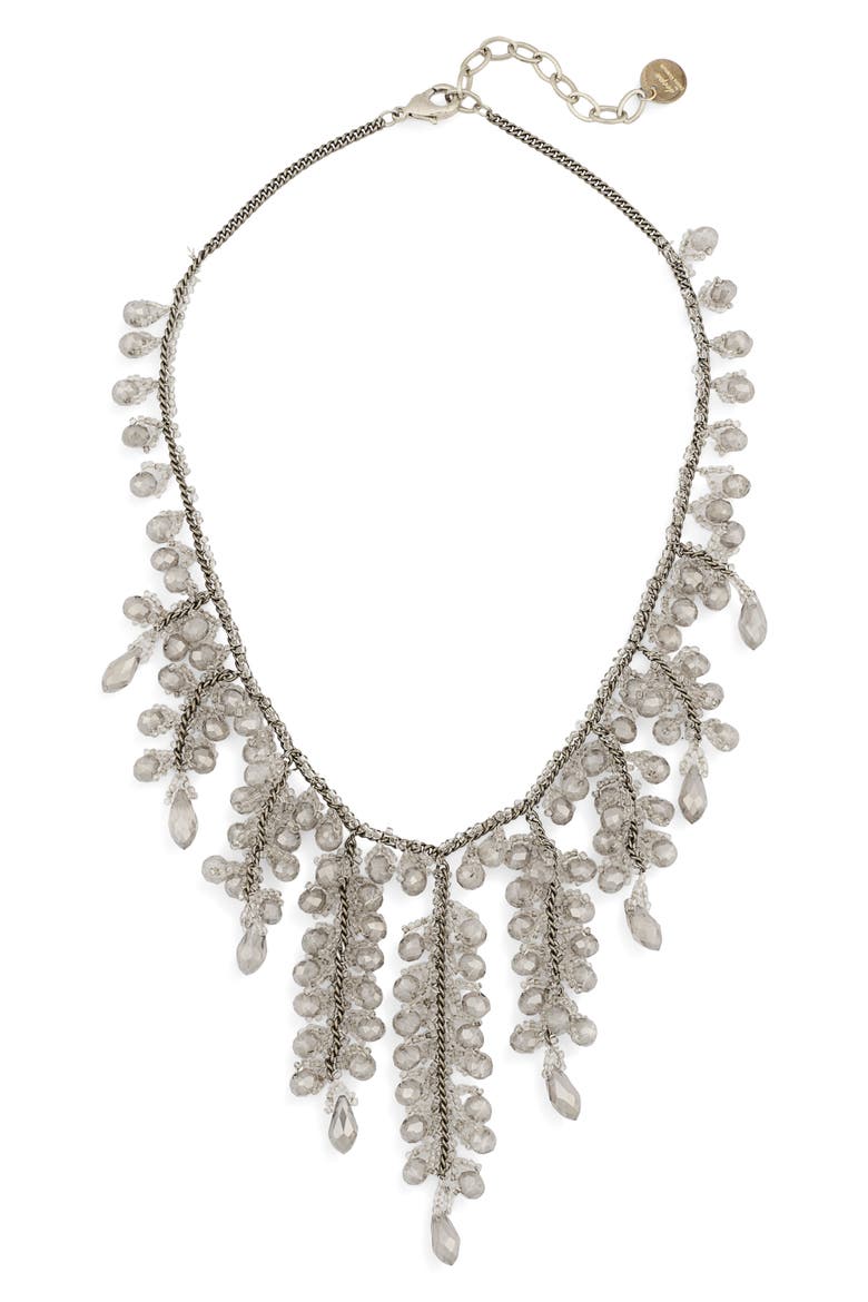 Felice Frontal Necklae, Main, color, GUNMETAL