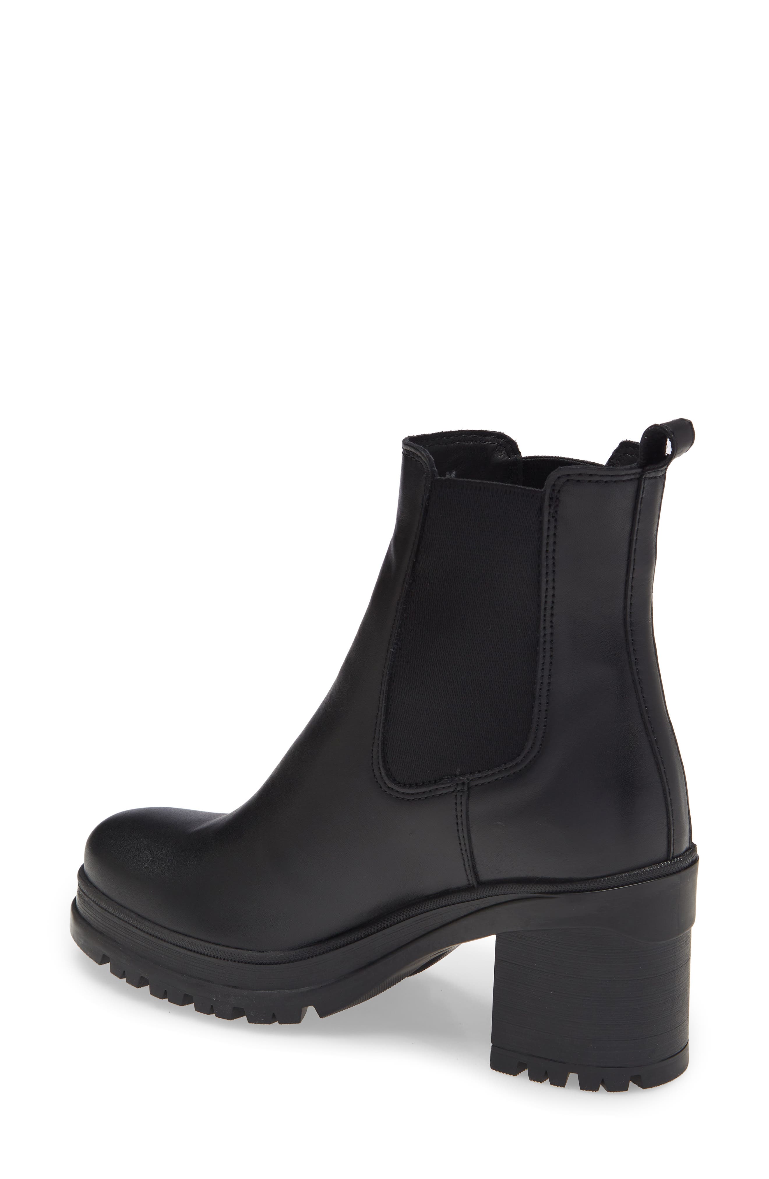 La Canadienne Paxton Waterproof Platform Chelsea Boot, Alternate, color, Black Leather