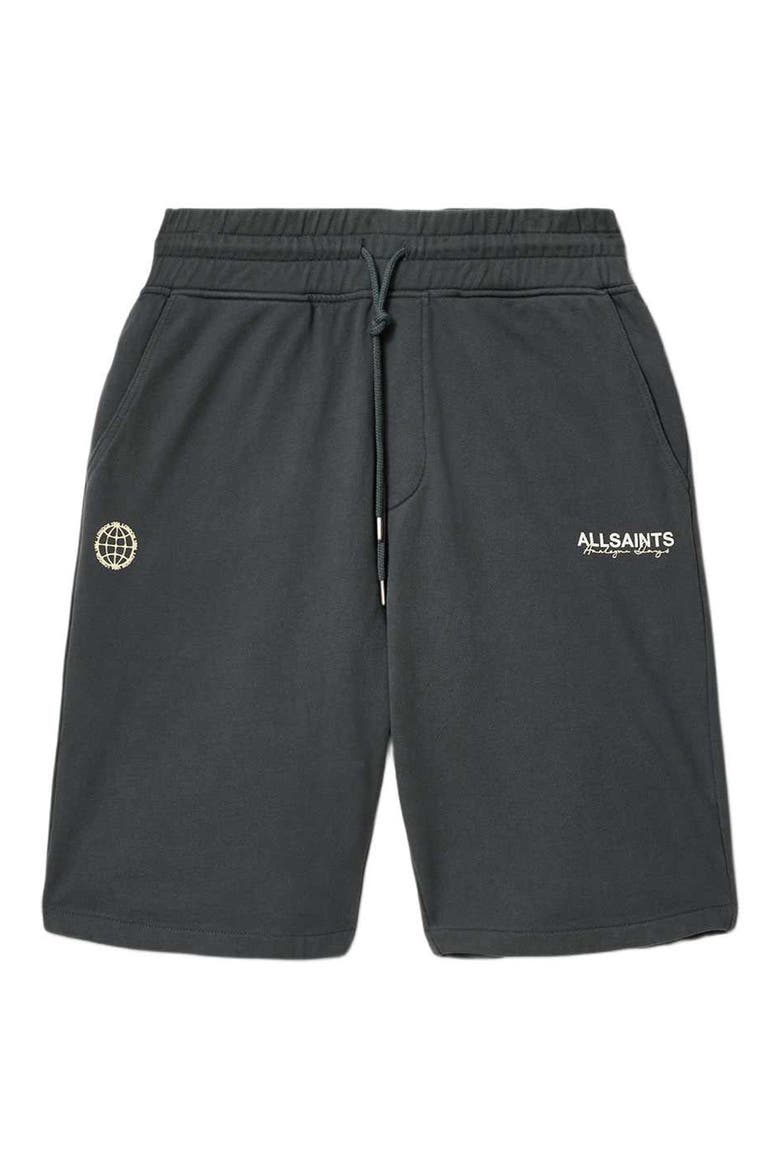 Emblem Relaxed Fit Cotton Sweat Shorts, Alternate, color, WASHED BLACK