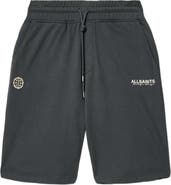 AllSaints Emblem Relaxed Fit Cotton Sweat Shorts